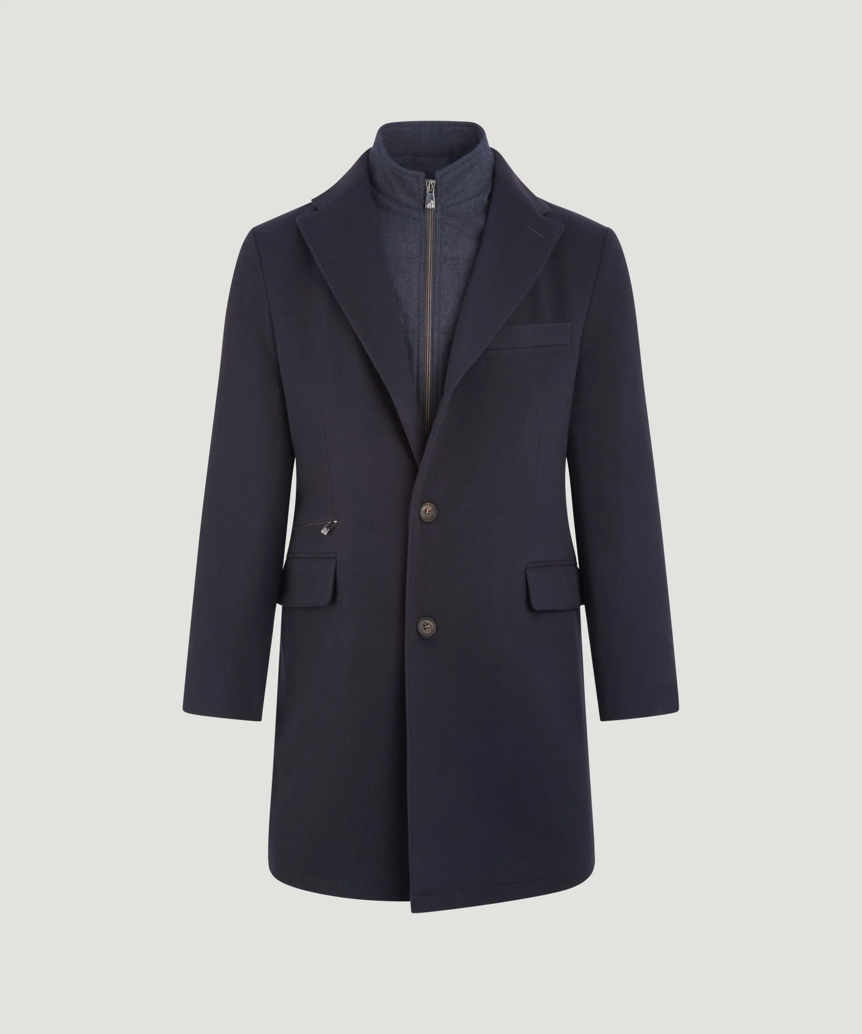 Overjas wol donkerblauw