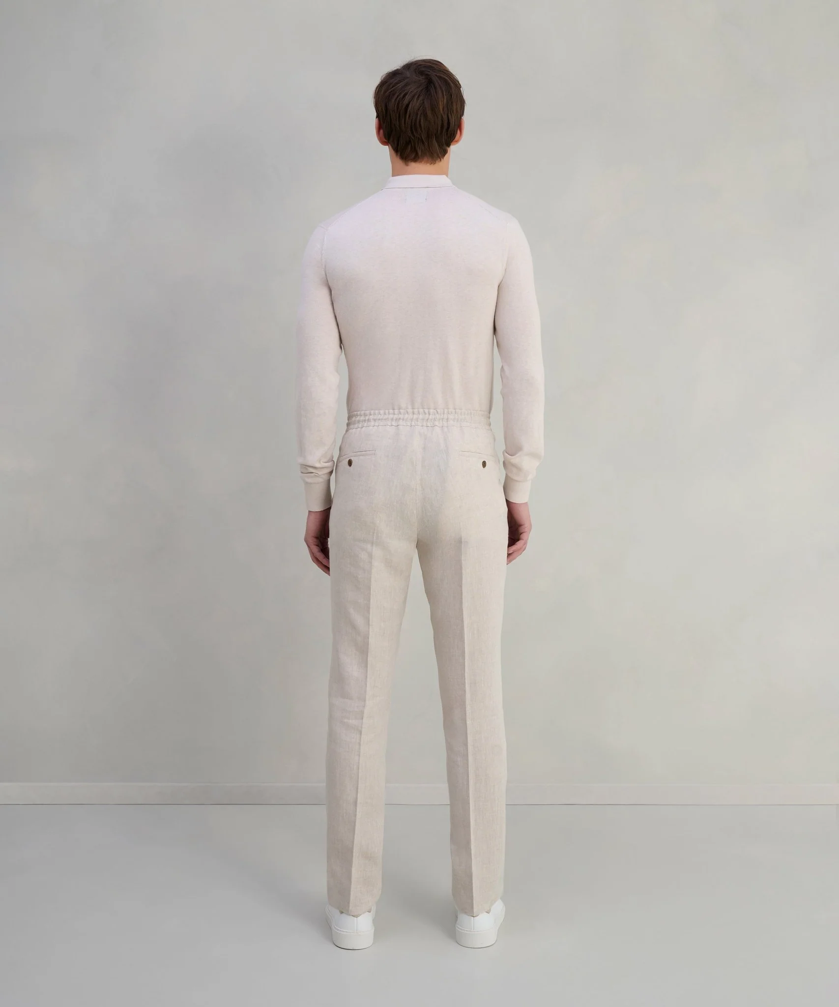 Pantalon chambray linnen lichtbruin - Image 5