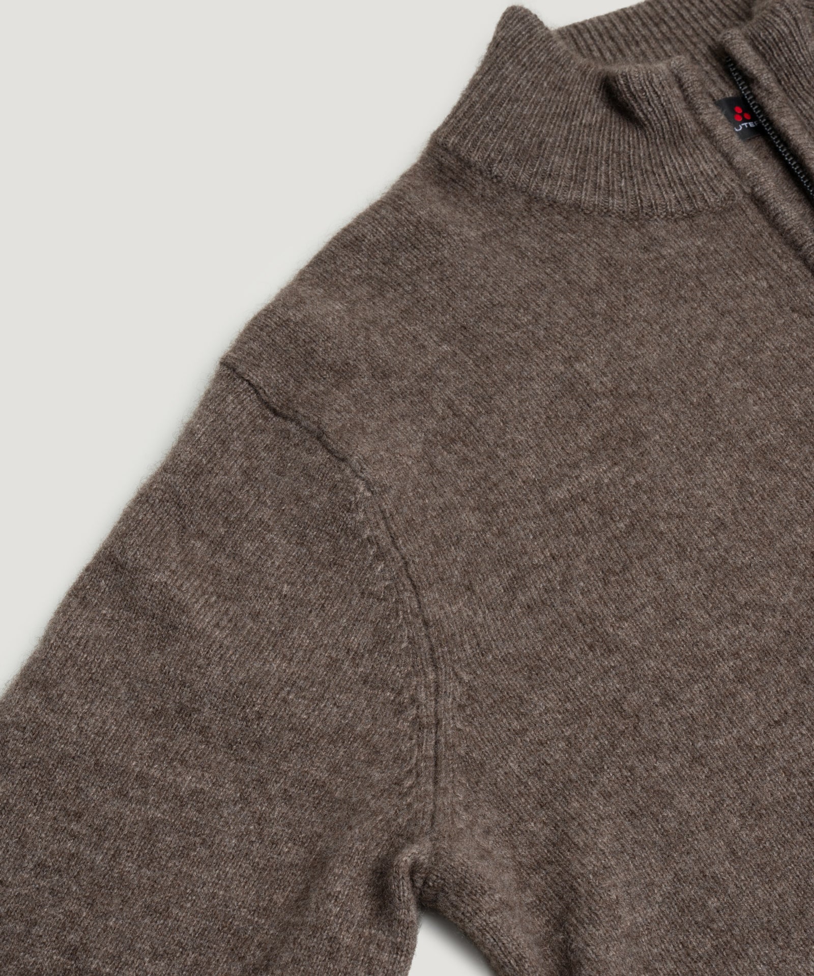 Trebe half-zip trui wol/yakwol donkerbruin - Image 5