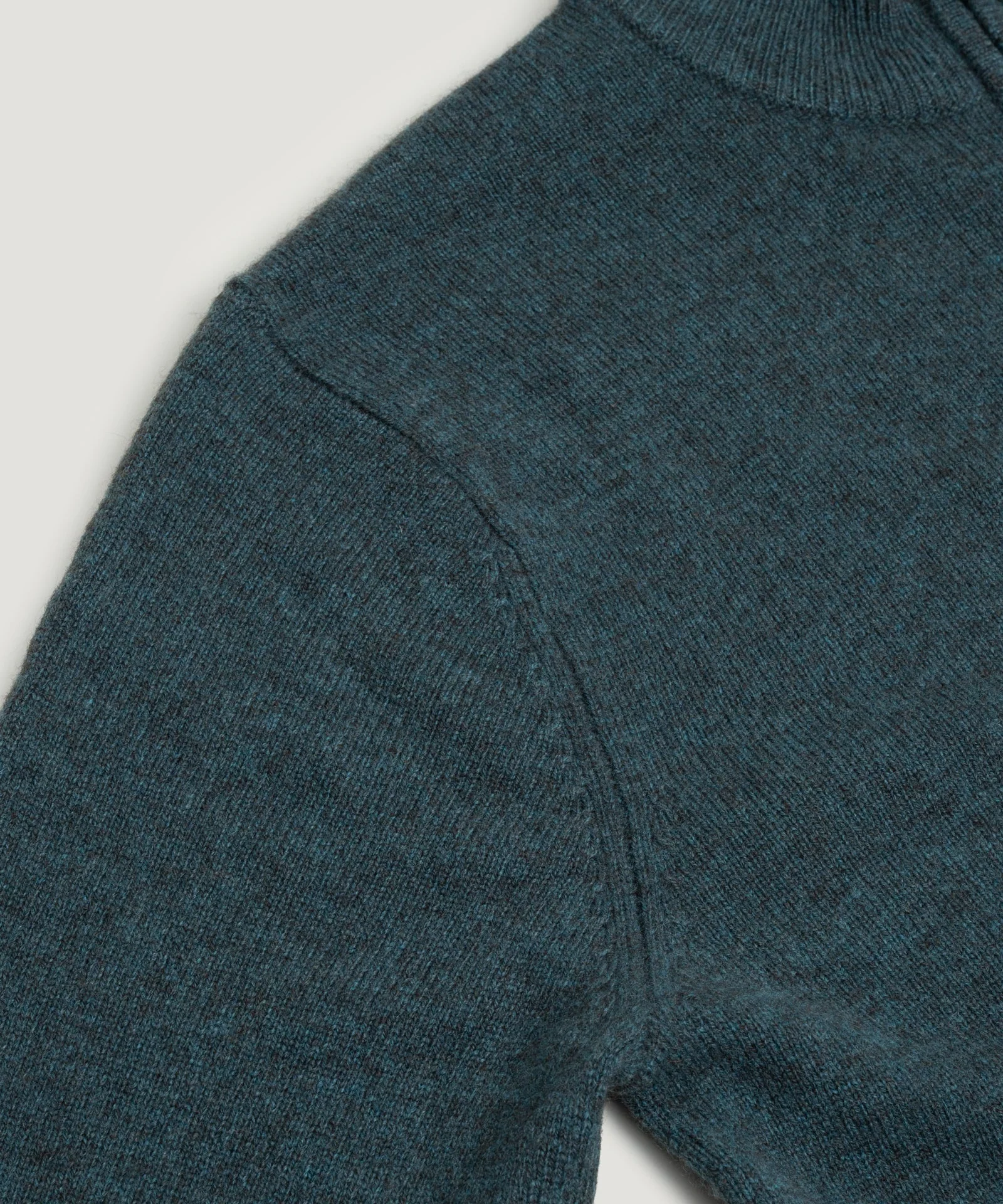 Trebe half-zip trui wol/yakwol teal - Image 4
