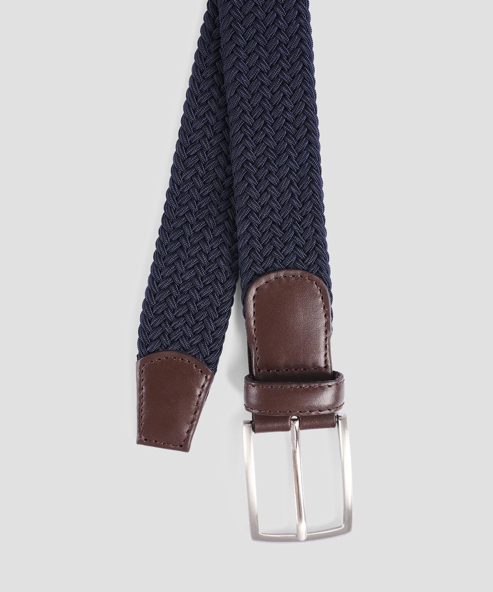 Gevlochten riem elastiek donkerblauw - Image 2
