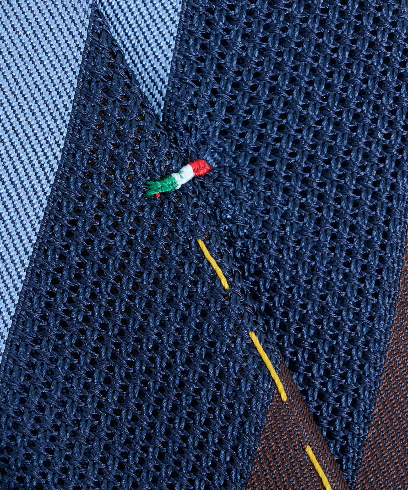 Das gestreept zijde blauw/bruin - Image 2
