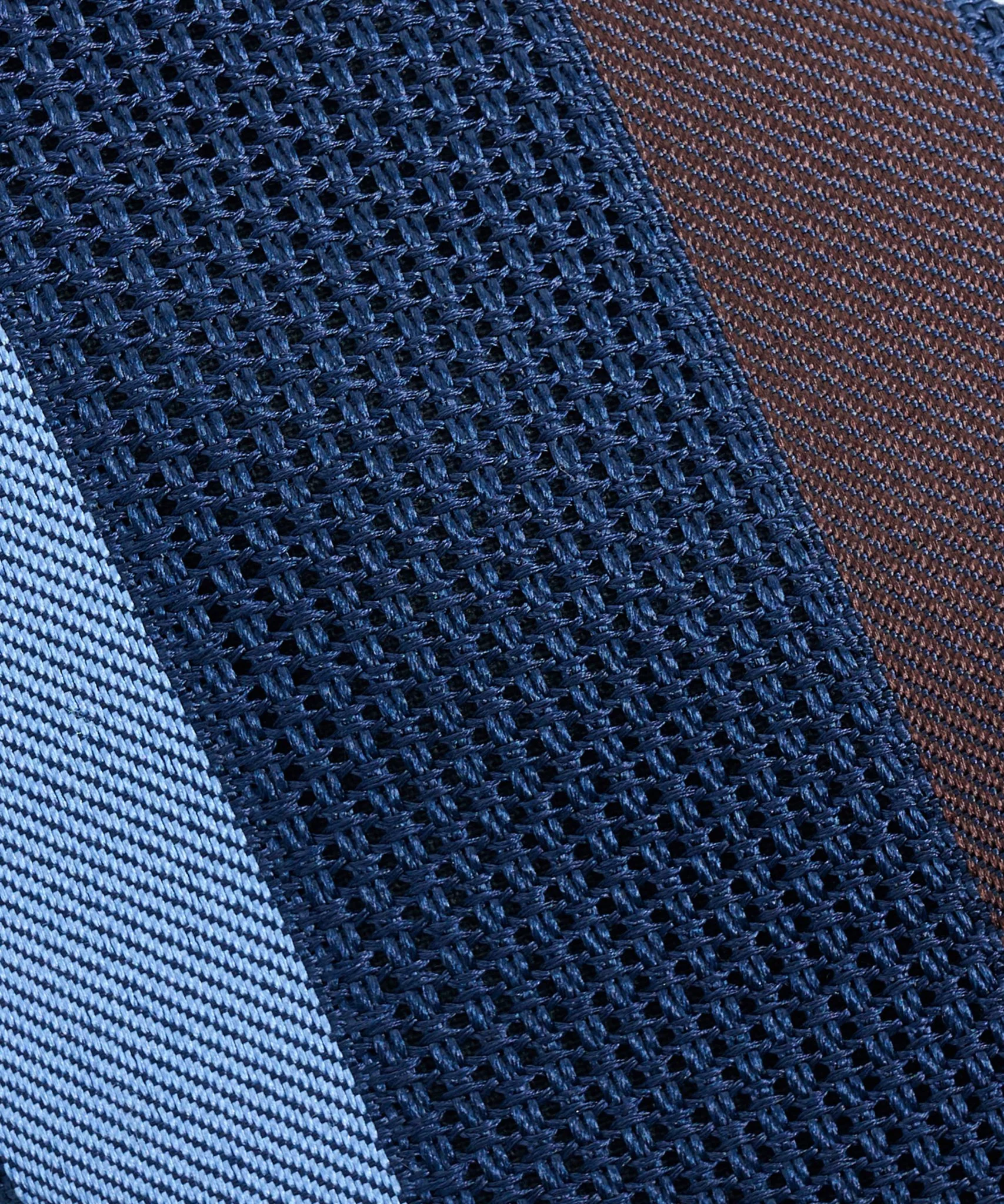 Das gestreept zijde blauw/bruin - Image 3