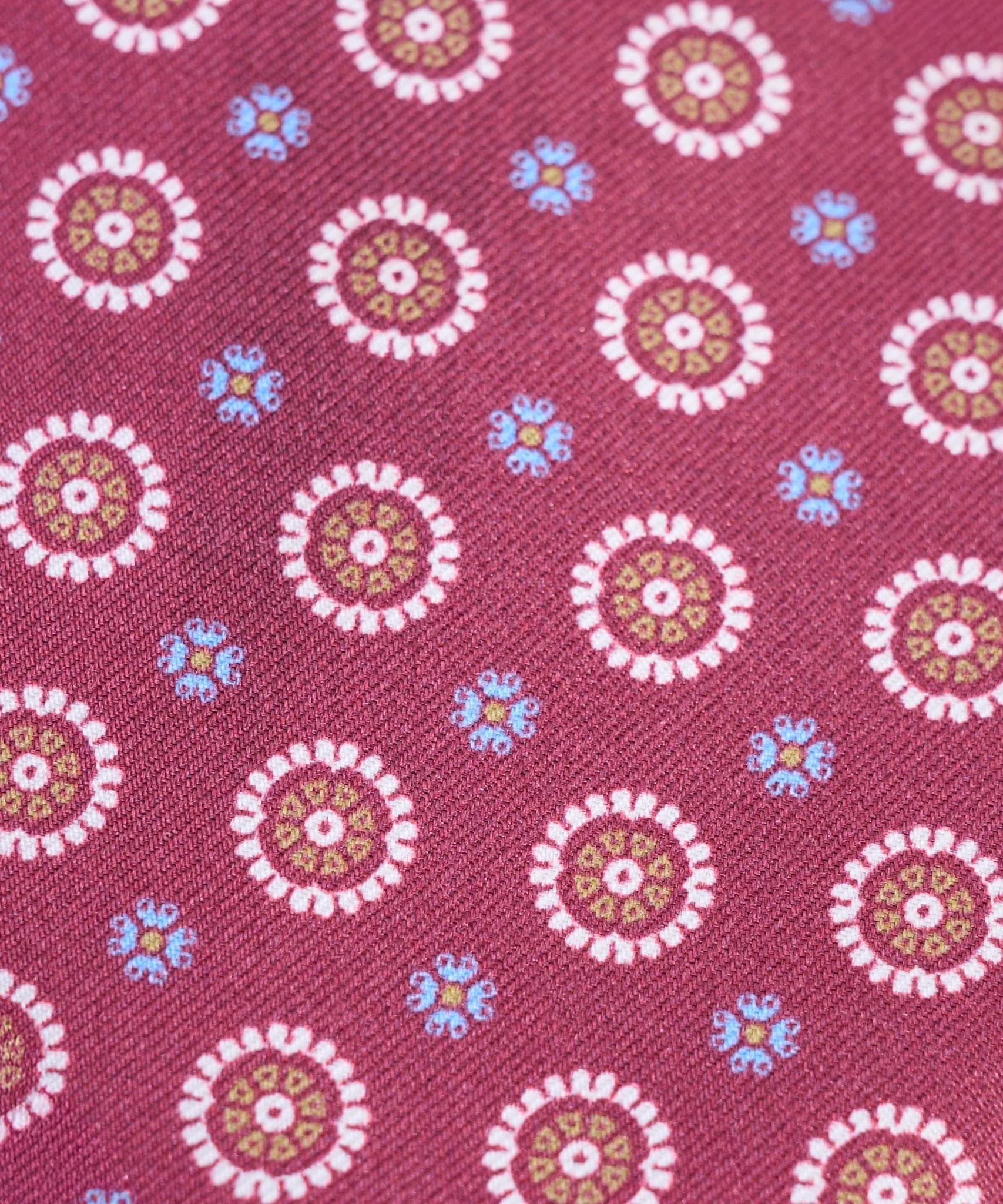 Das zijde donkerrood bloemenprint - Image 2
