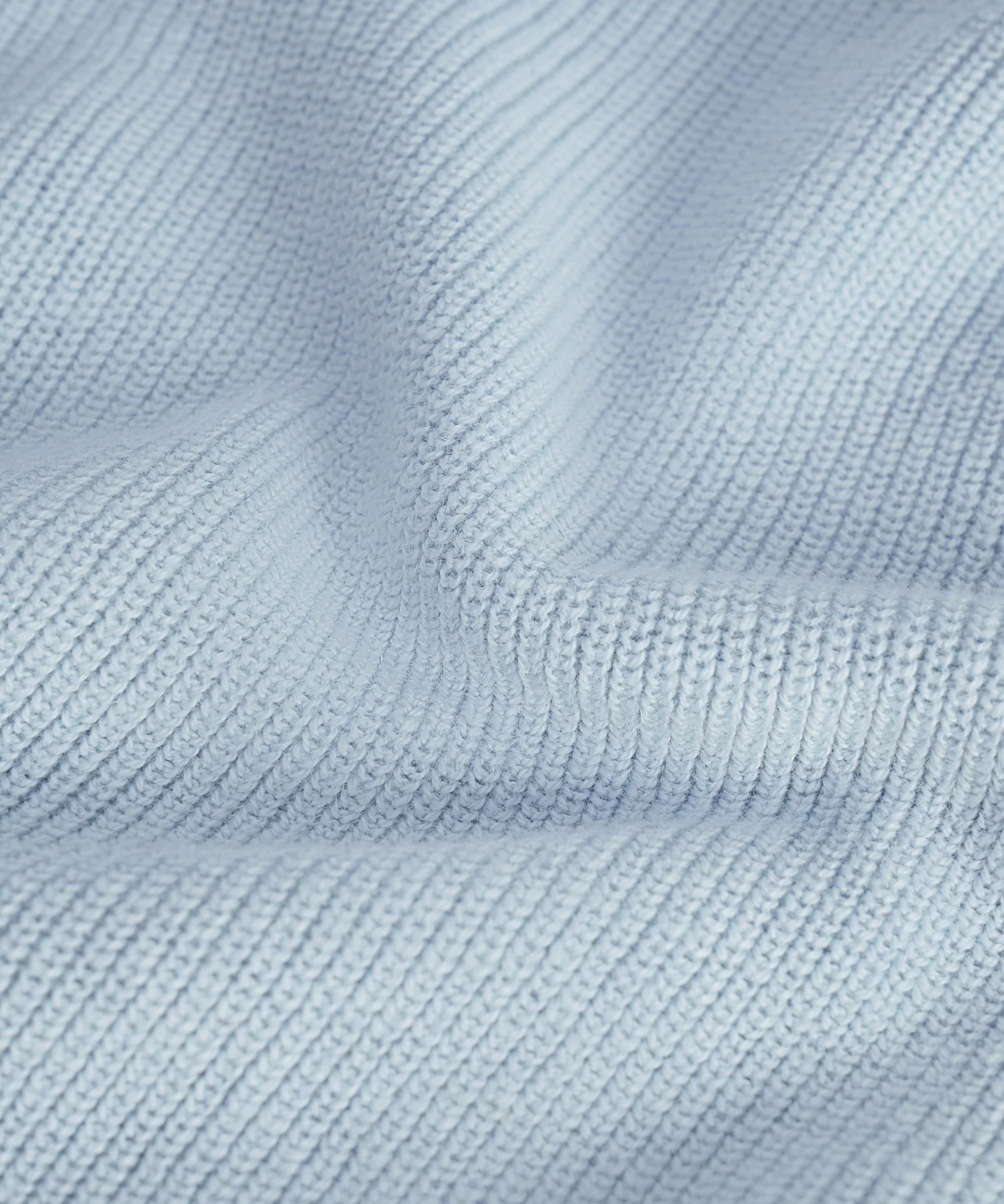 Fisherman ribbed trui crewneck katoen linnen lichtblauw - Image 6