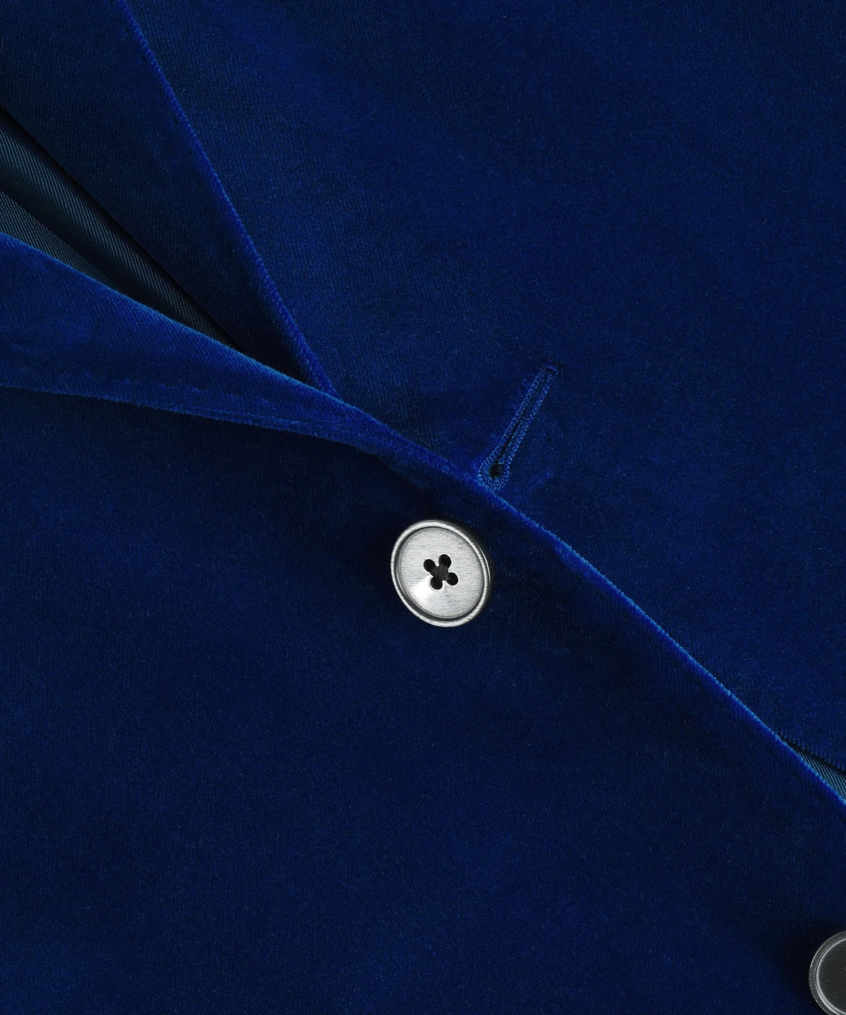 Dinner jacket velvet stretch blauw (woven by Pontoglio) - Image 7