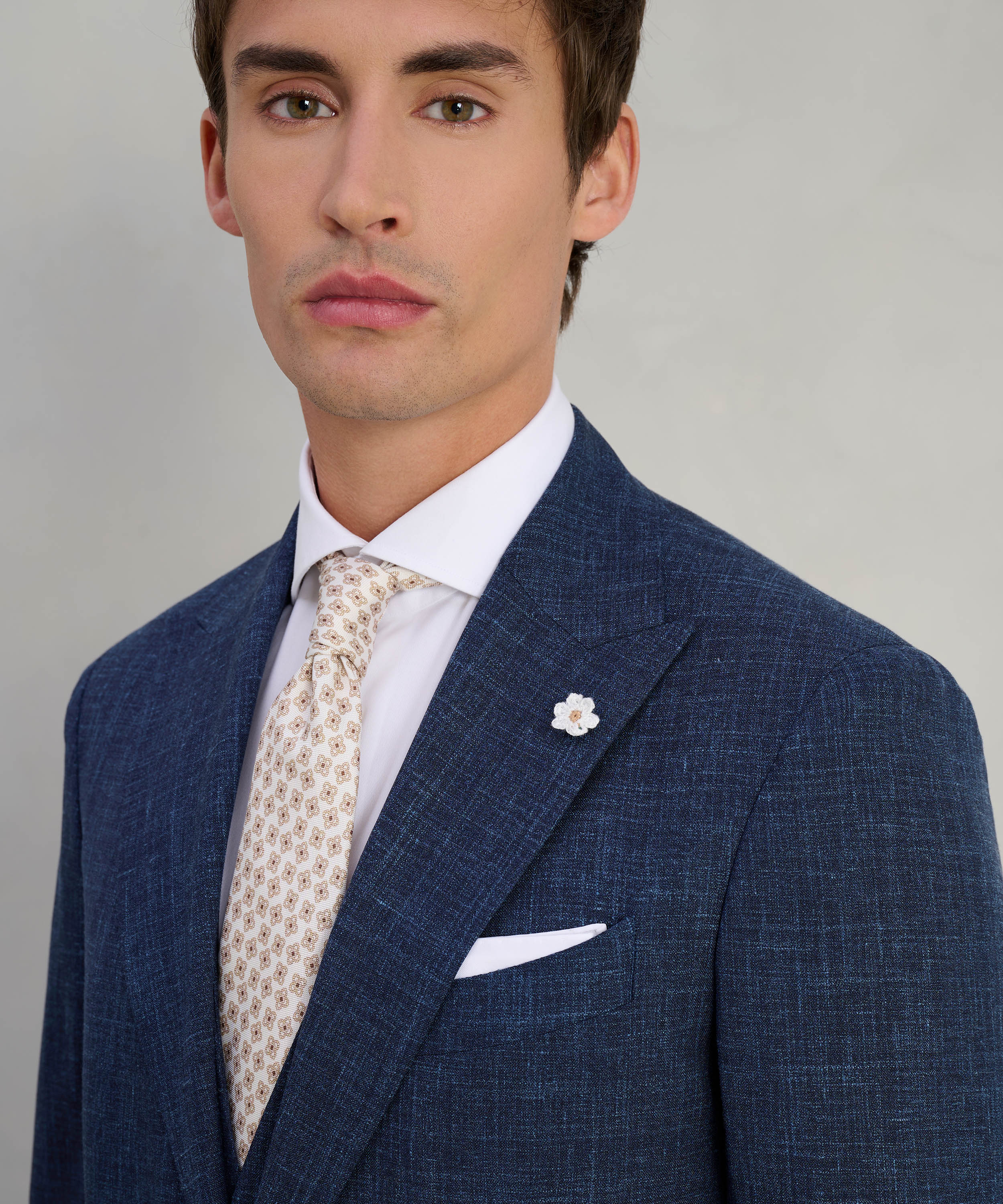 Driedelig pak wol/zijde/linnen donkerblauw (SUMMERTIME by Loro Piana) - Image 5