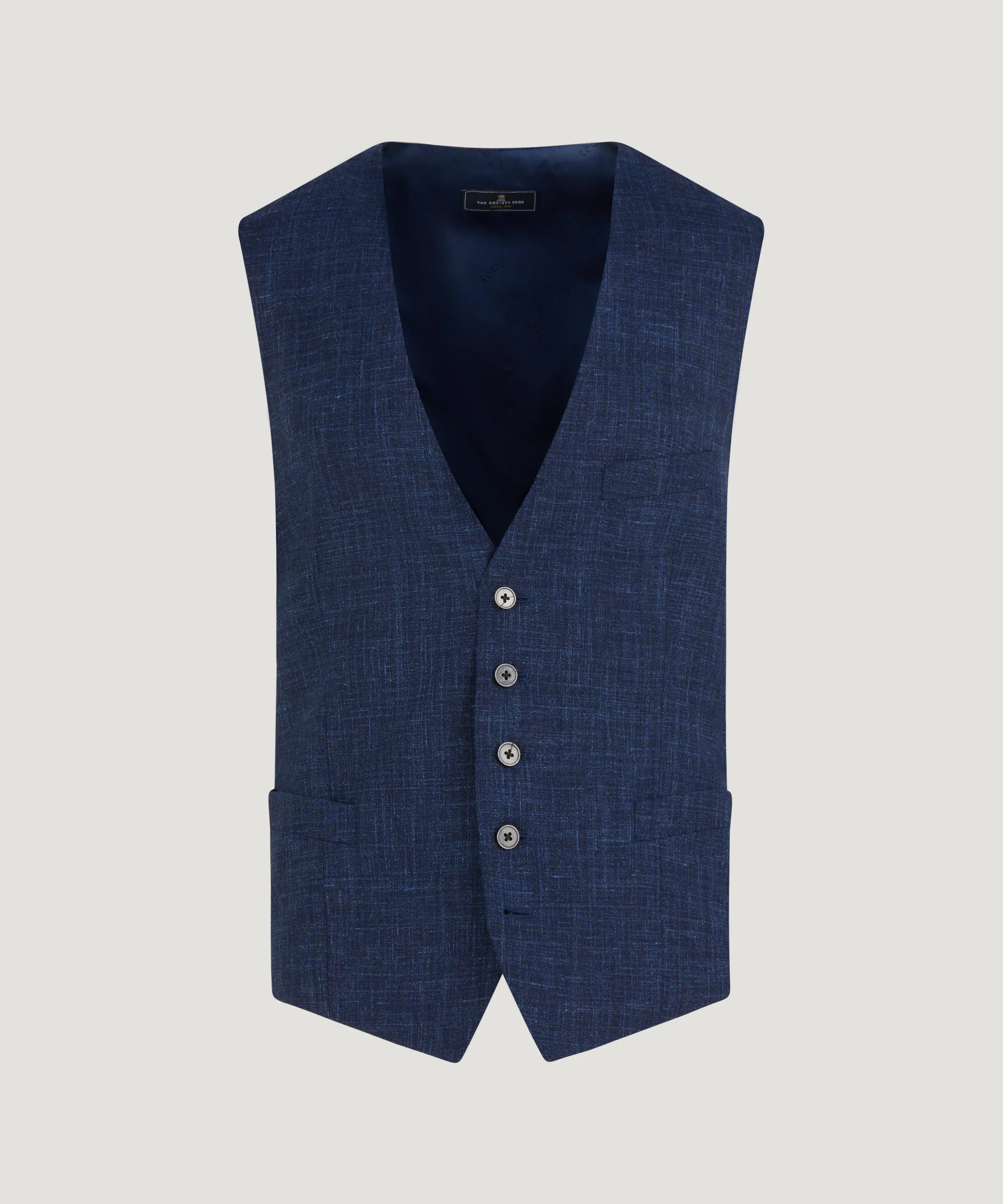 Driedelig pak wol/zijde/linnen donkerblauw (SUMMERTIME by Loro Piana) - Image 9