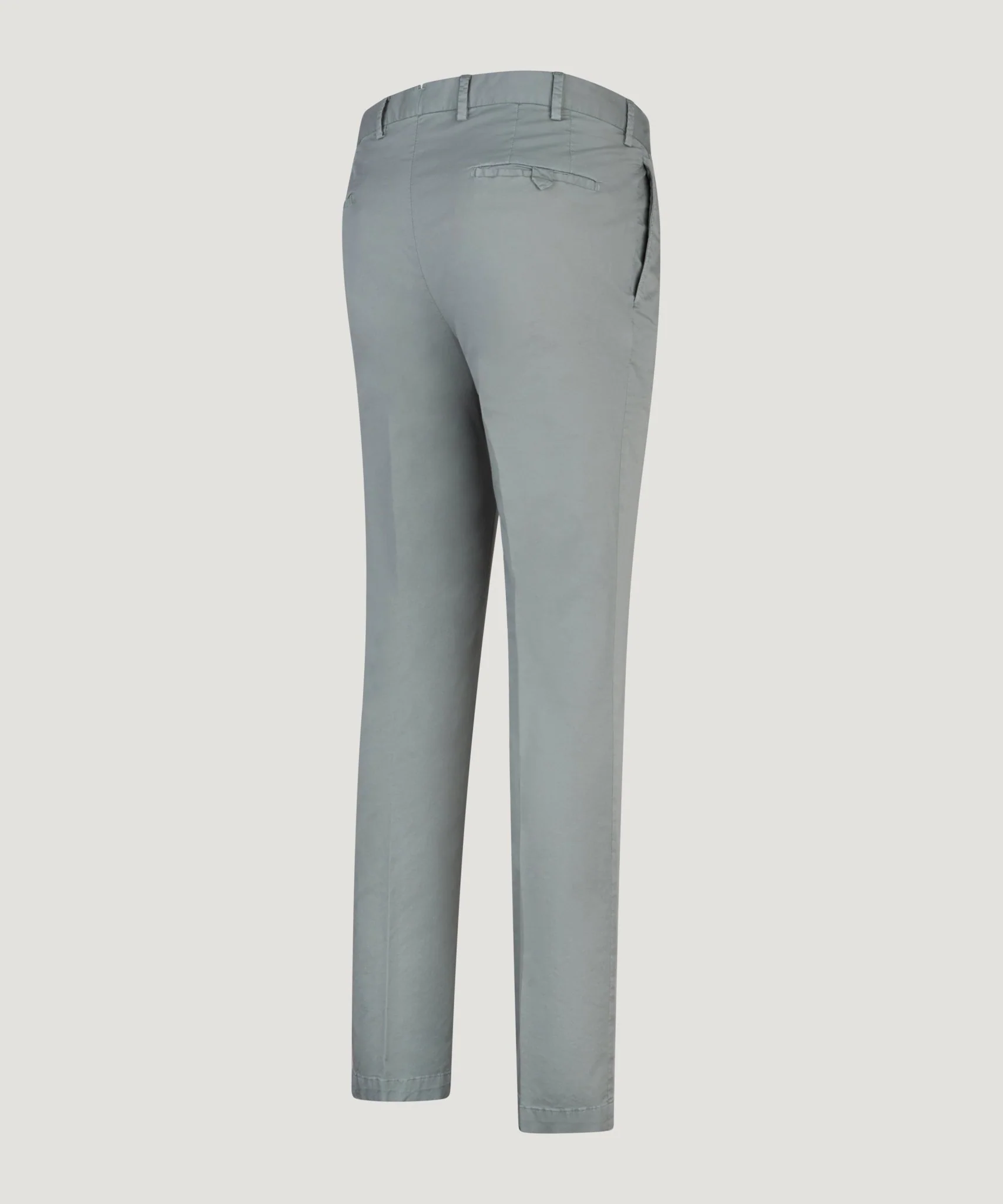 Chino slim 1 pleat katoen stretch saliegroen - Image 2