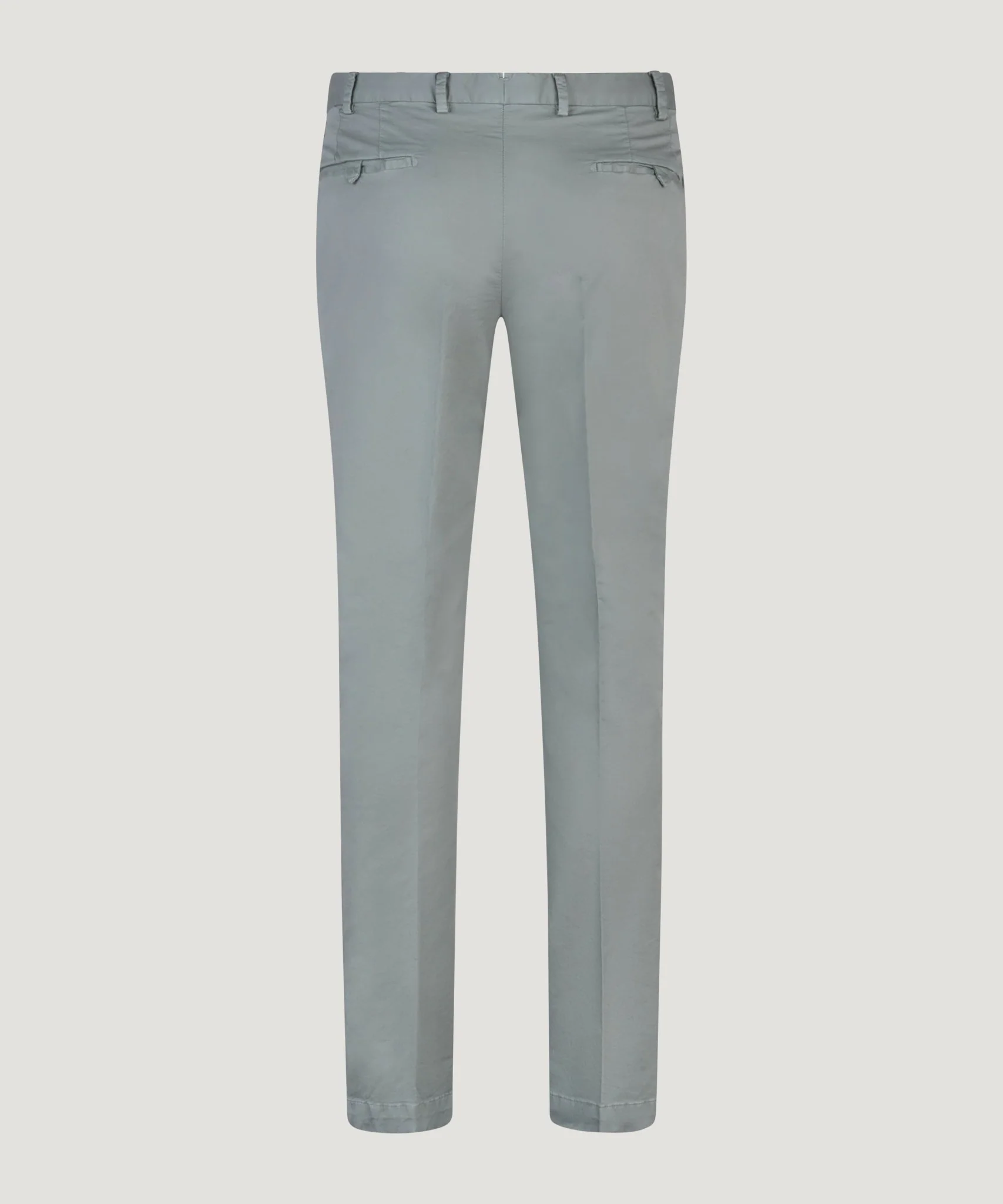 Chino slim 1 pleat katoen stretch saliegroen - Image 3