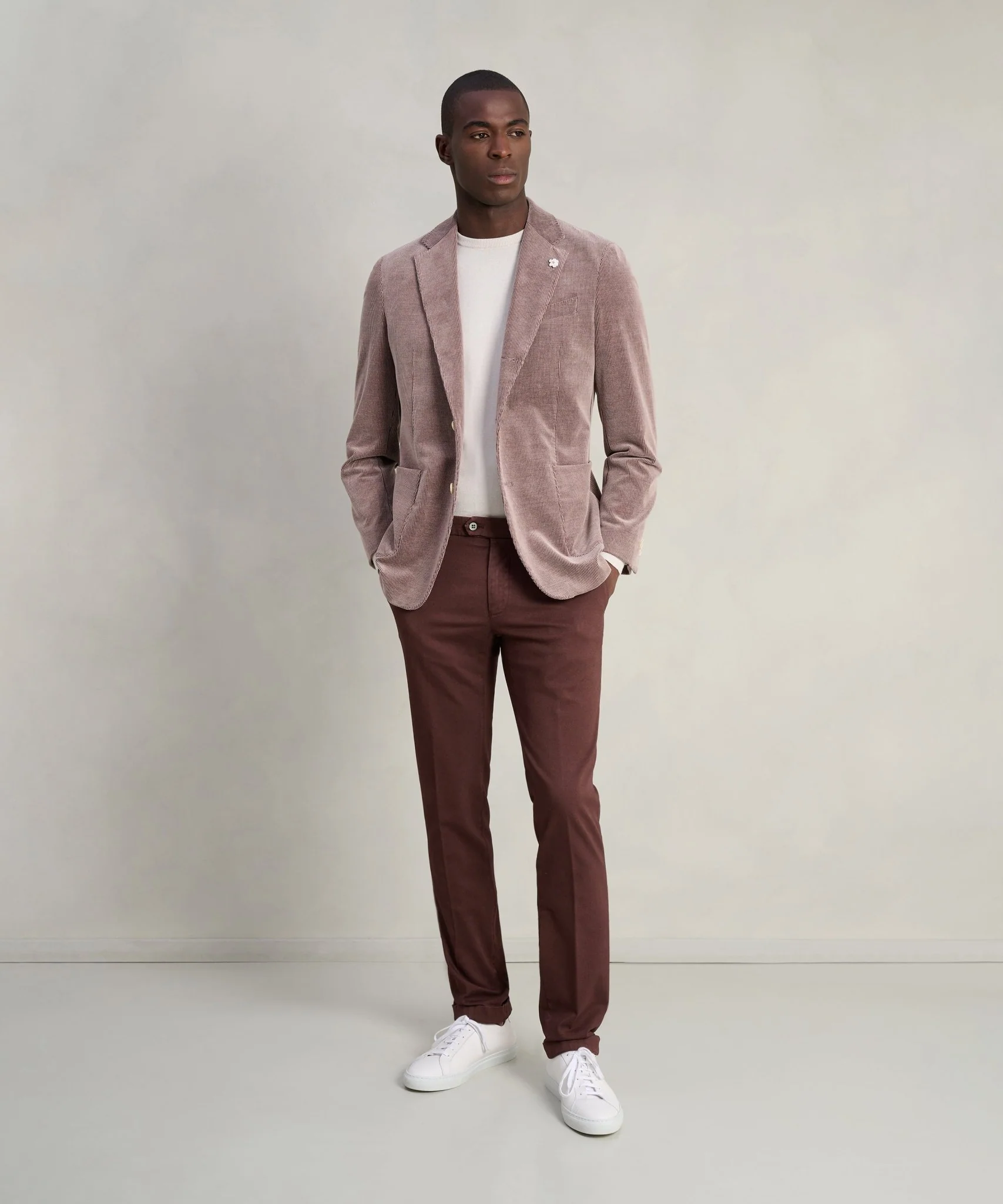 Colbert wol/katoen Skyfall corduroy roze - Image 2
