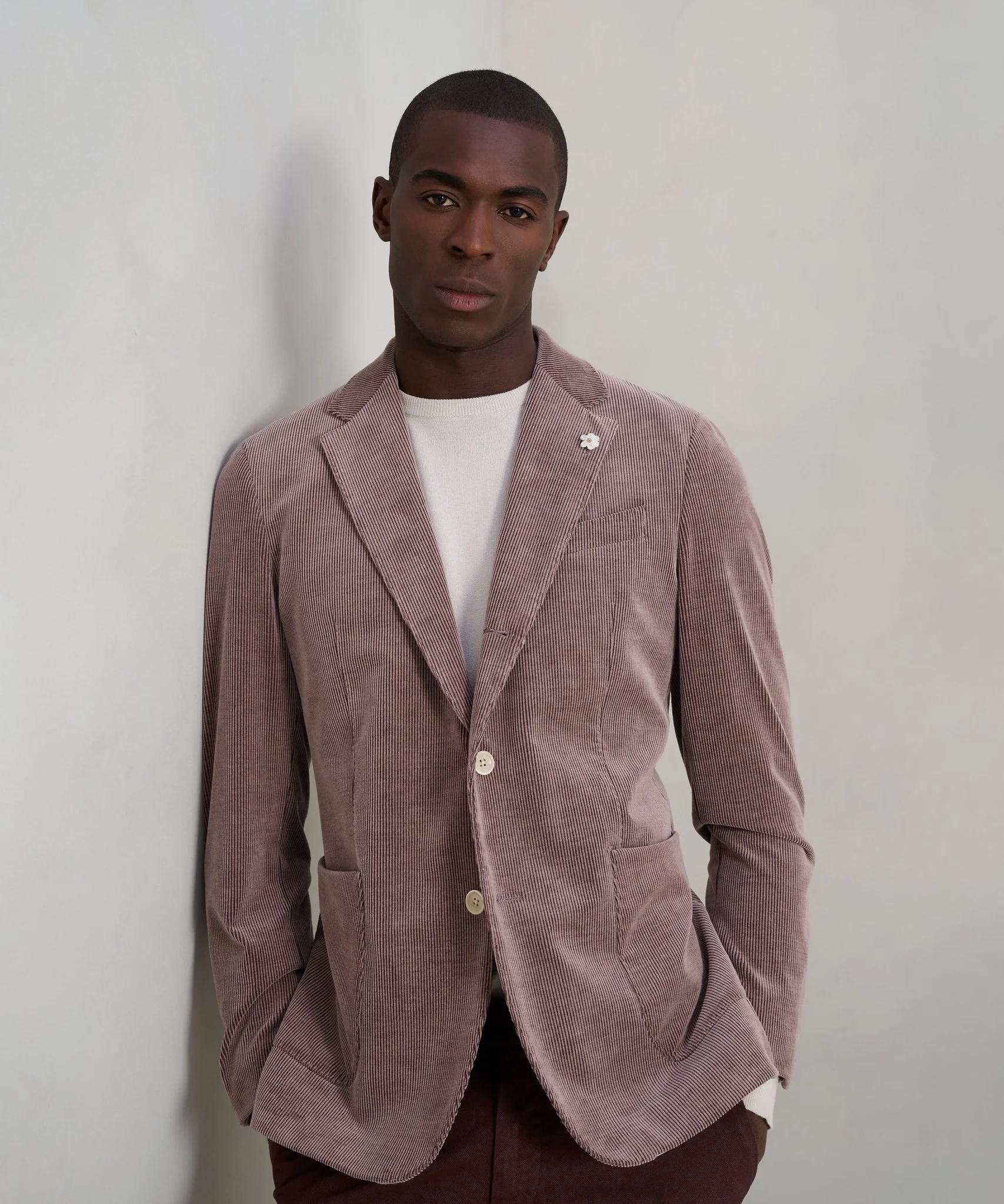 Colbert wol/katoen Skyfall corduroy roze - Image 3
