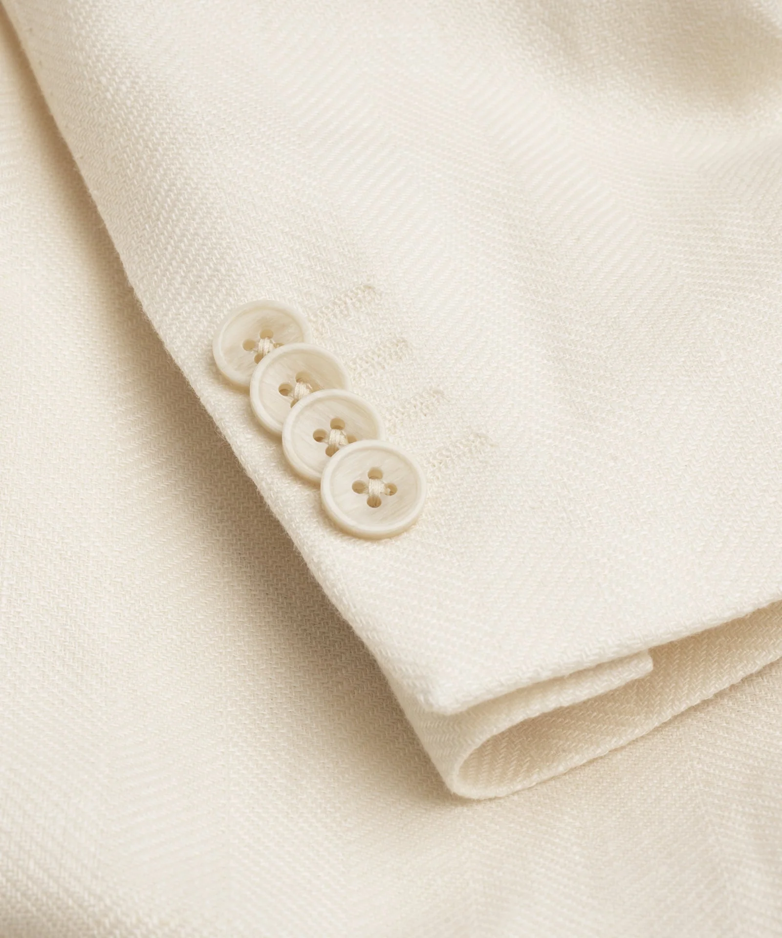 Colbert wol/linnen Drago off-white visgraat - Image 3