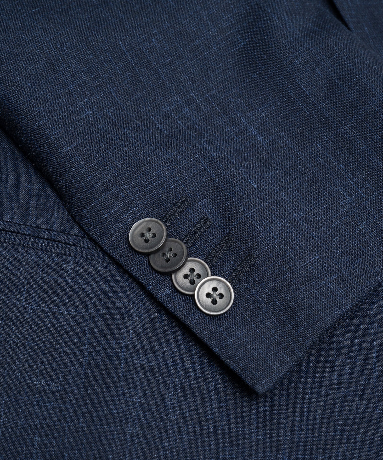 Driedelig pak wol/linnen/zijde donkerblauw - Image 6