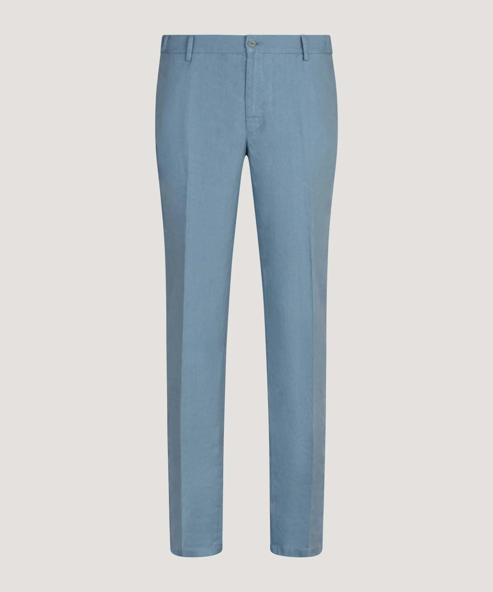 Pantalon gewassen linnen lichtblauw