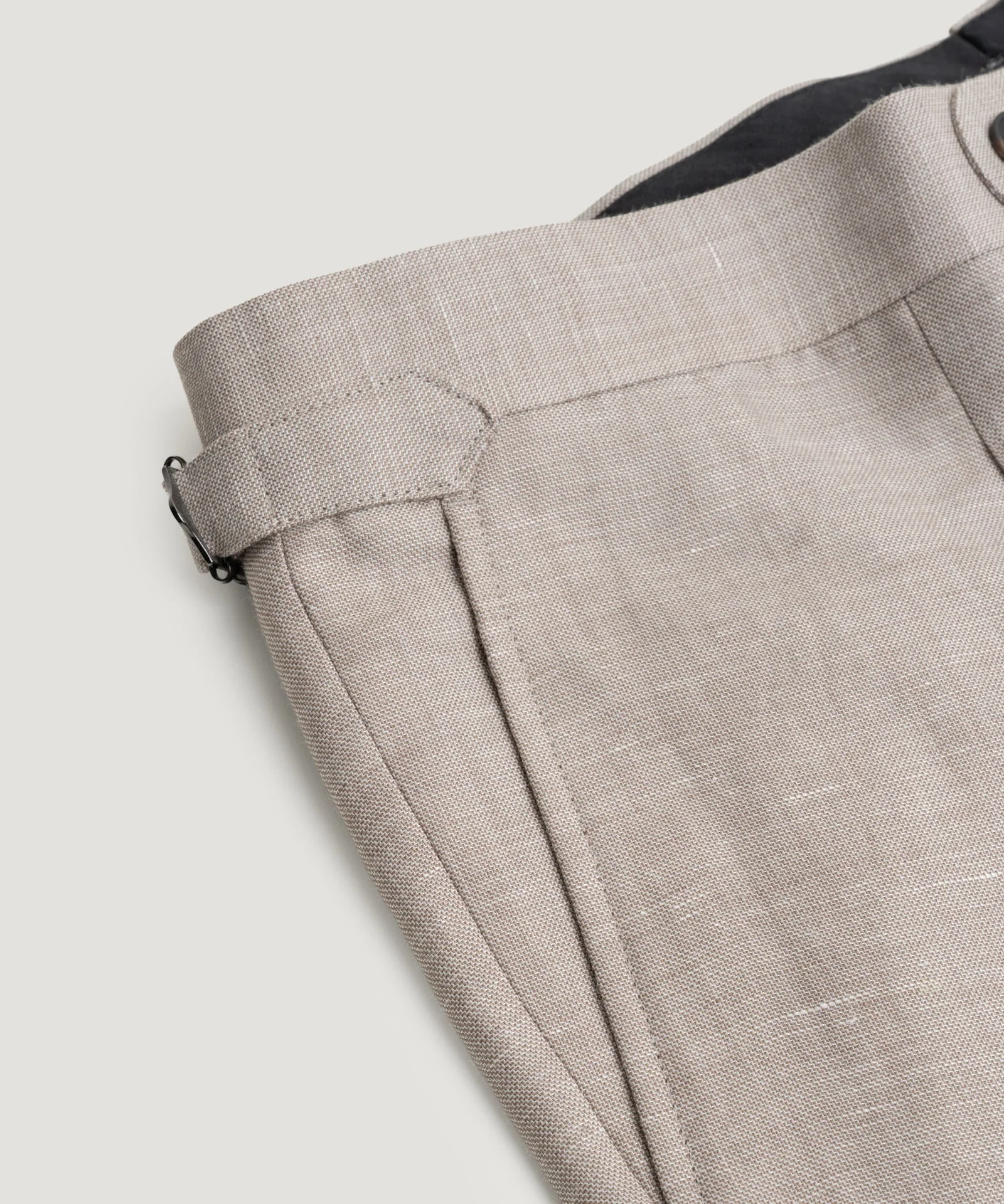 Pleated pantalon wol/linnen beige - Image 4