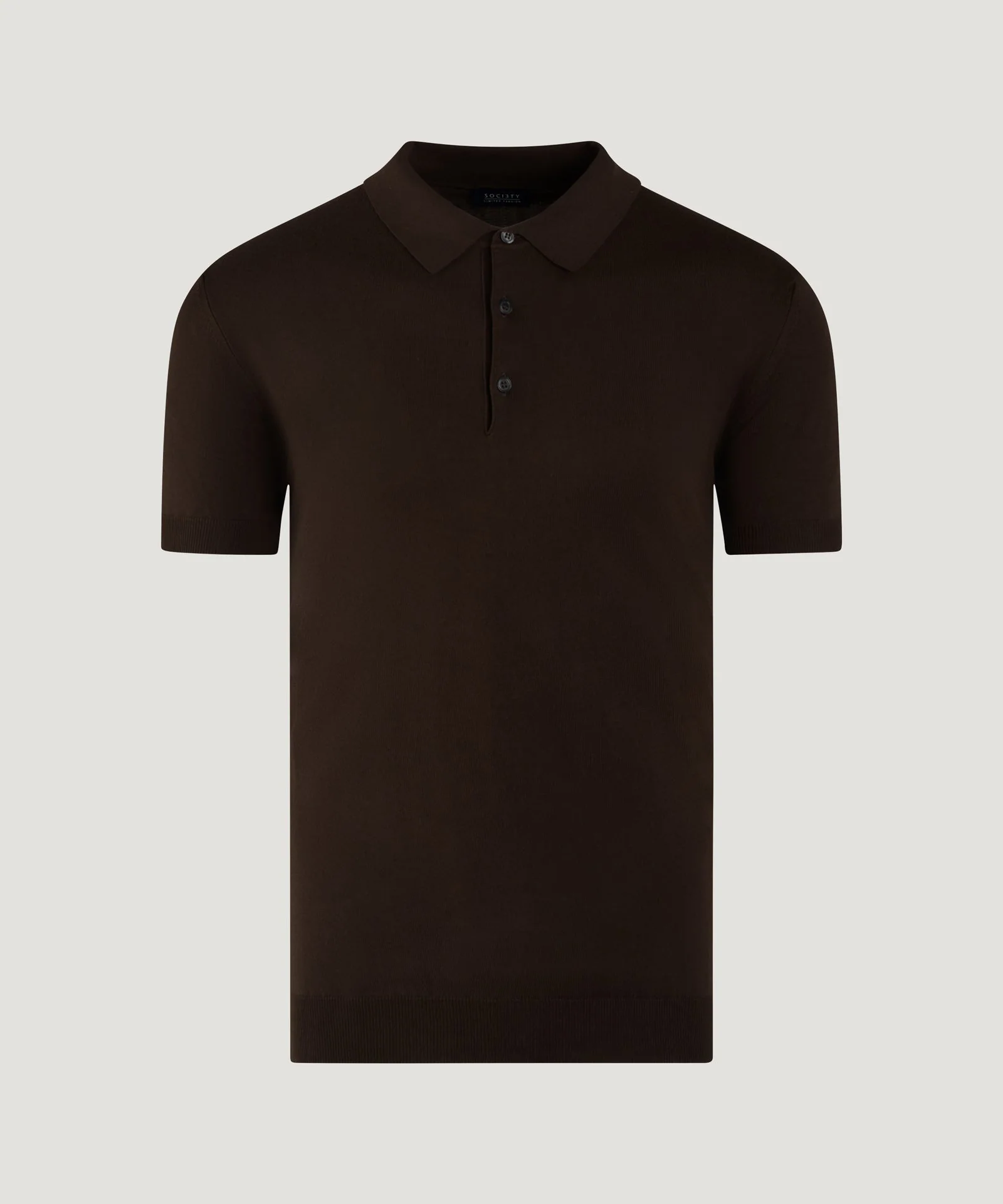 Polo fine 4-ply katoen donkerbruin