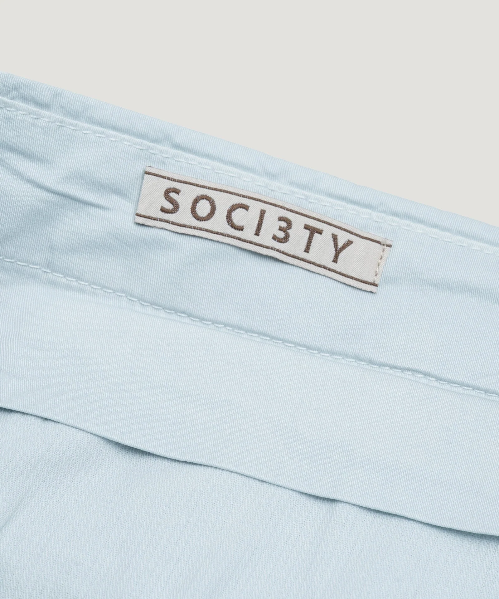 Slim shorts katoen stretch lichtblauw - Image 5