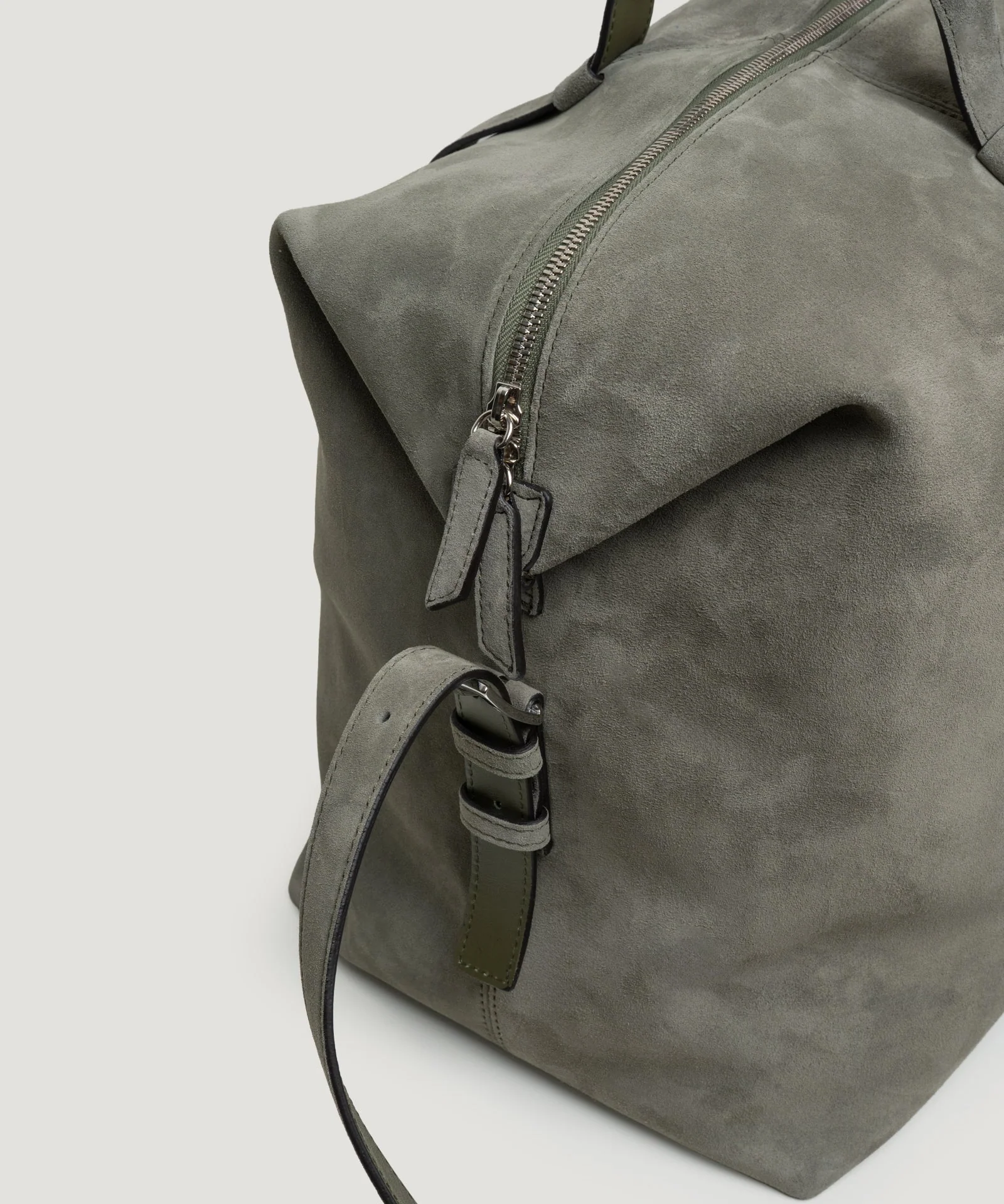 Soft weekender bag suède olijfgroen - Image 5