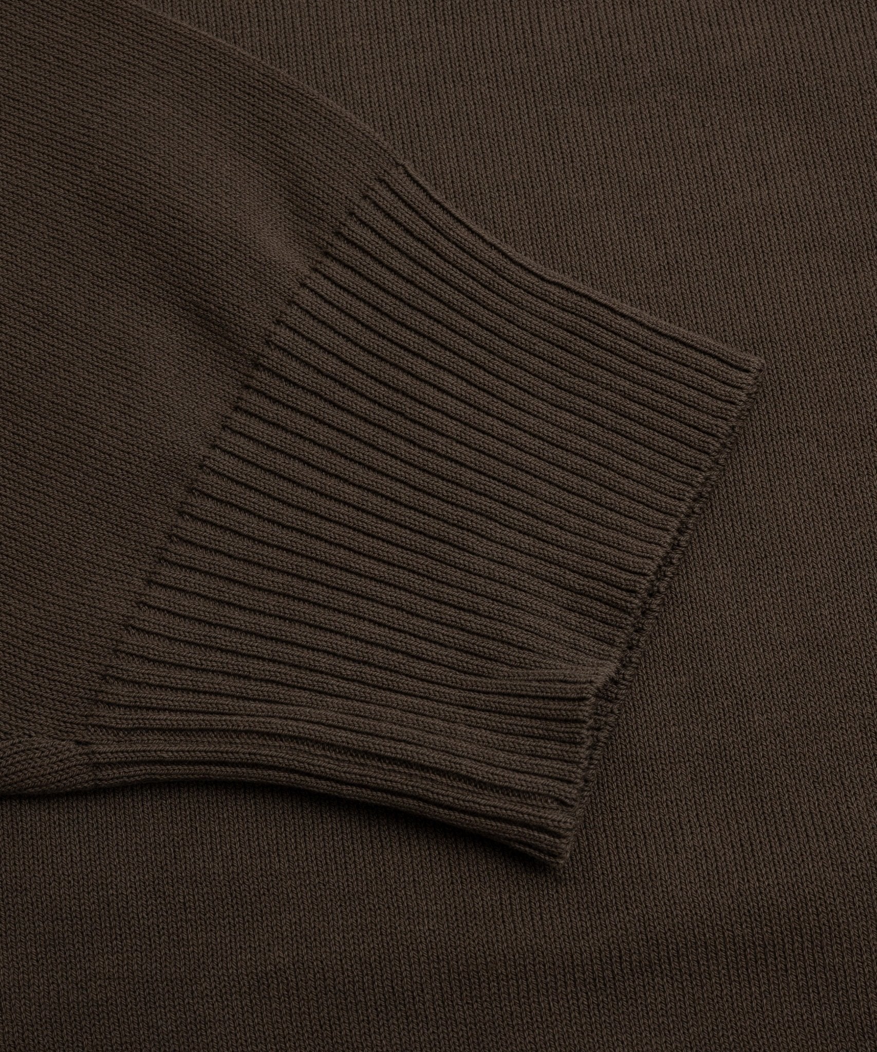 Trui crewneck Cool Cotton garment-dyed donkerbruin - Image 3