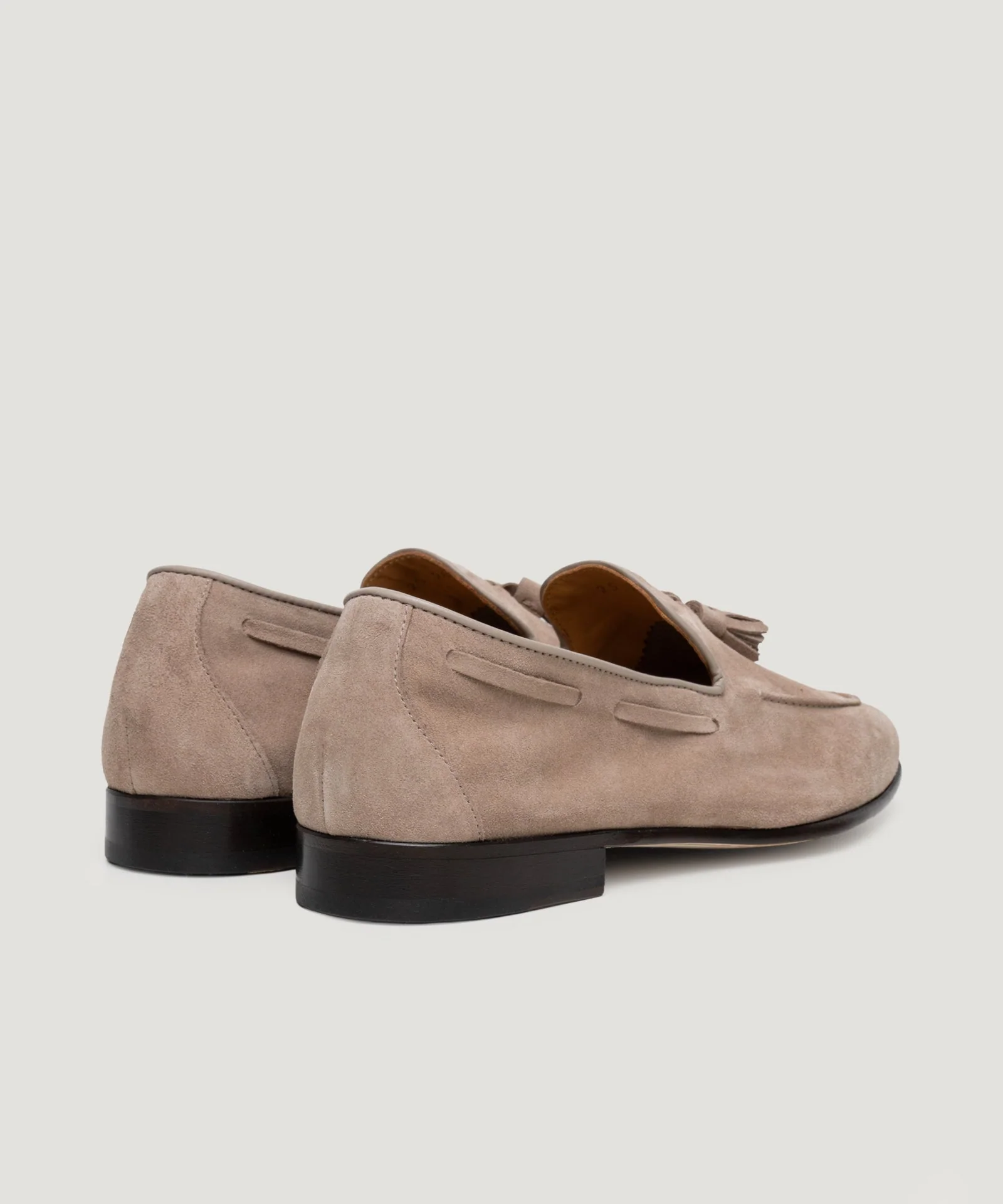 Unlined soft tassel loafer suède zand - Image 3