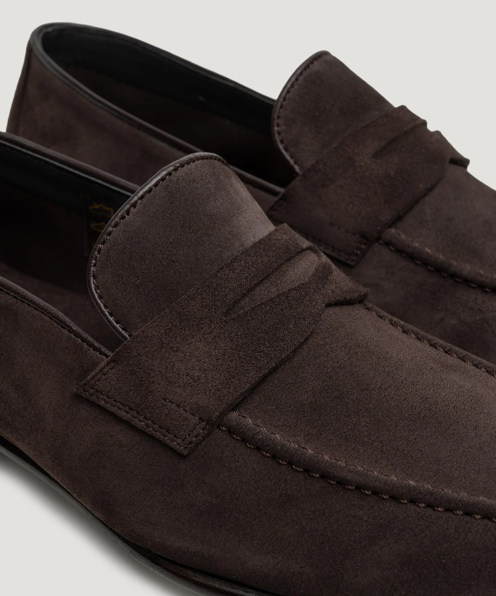 Unlined soft penny loafer suède donkerbruin - Image 4