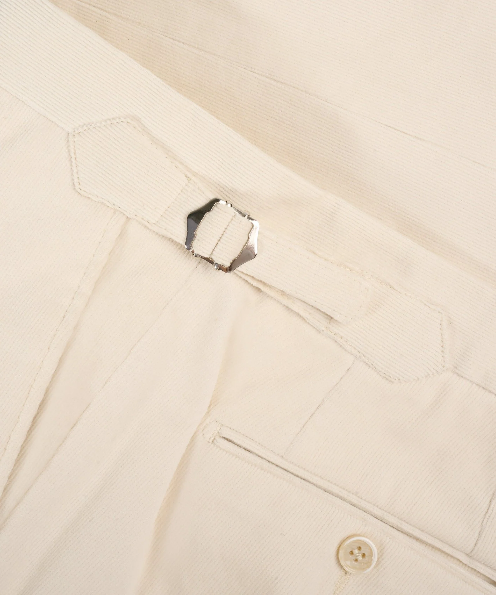 Pantalon katoen corduroy stretch off-white - Image 6