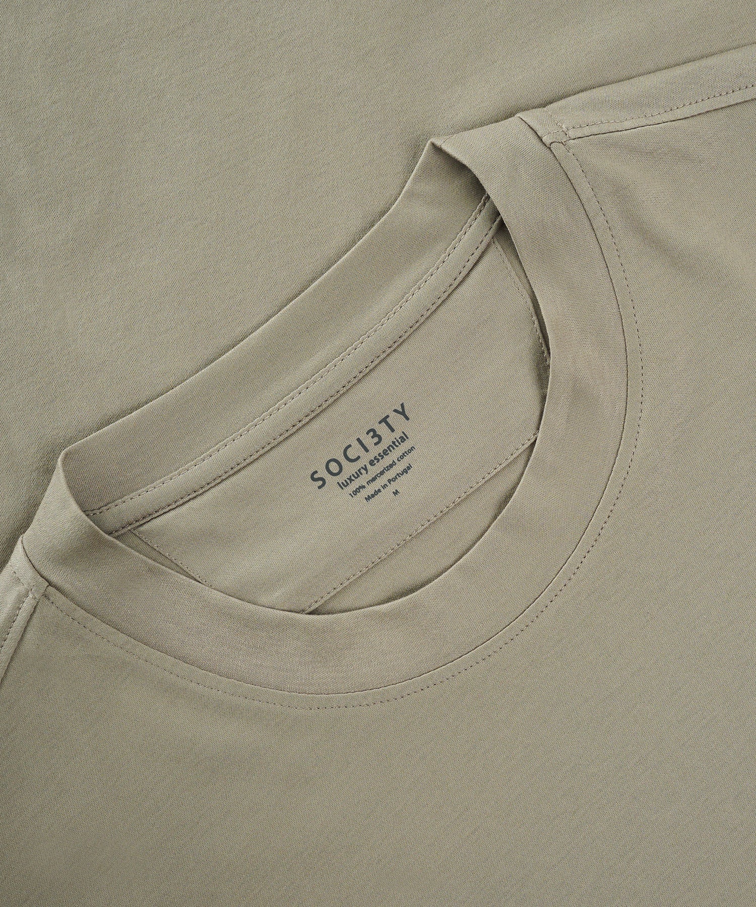 Long sleeve T-shirt mercerized katoen taupe - Image 3