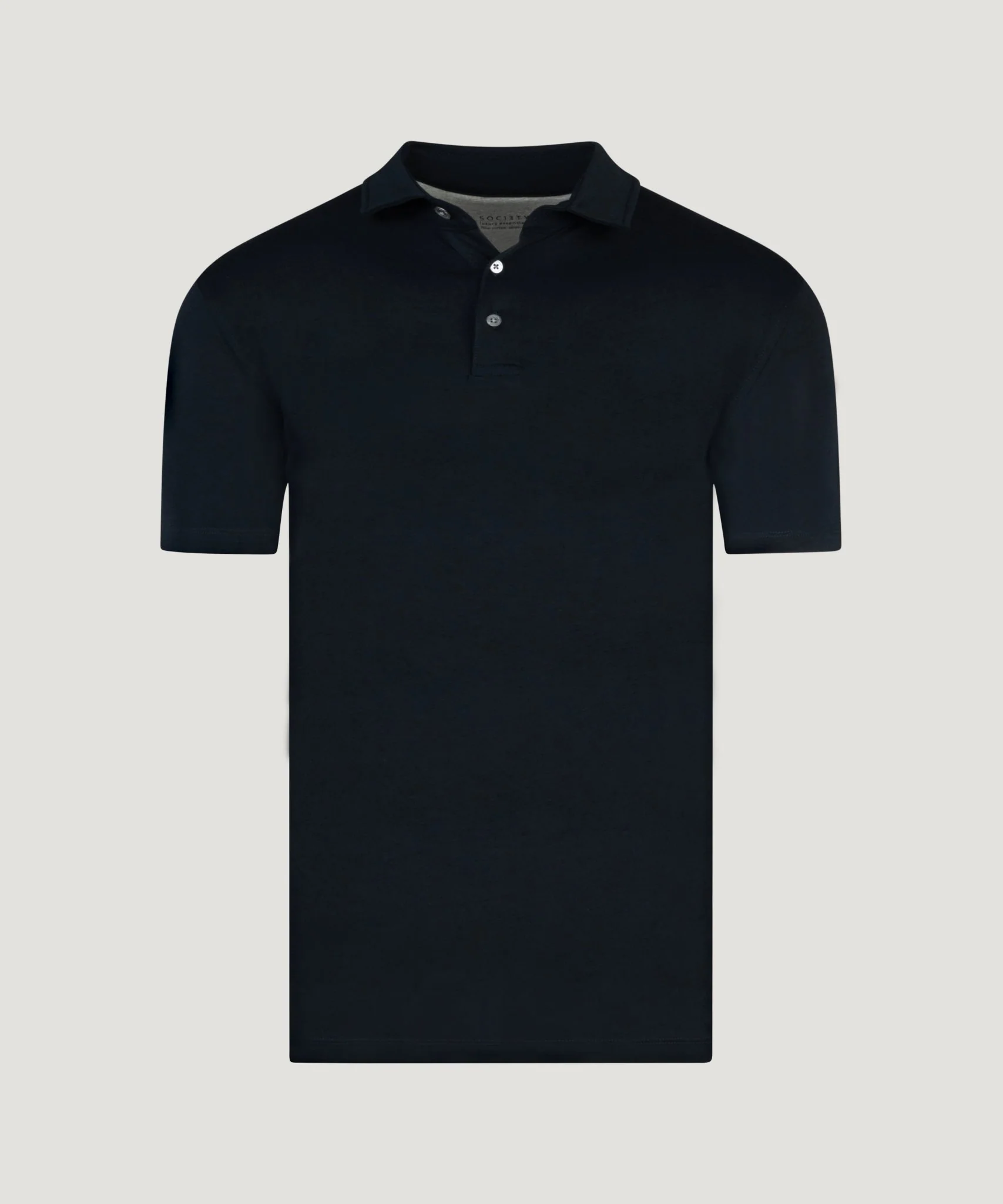 Polo jersey stretch donkerblauw
