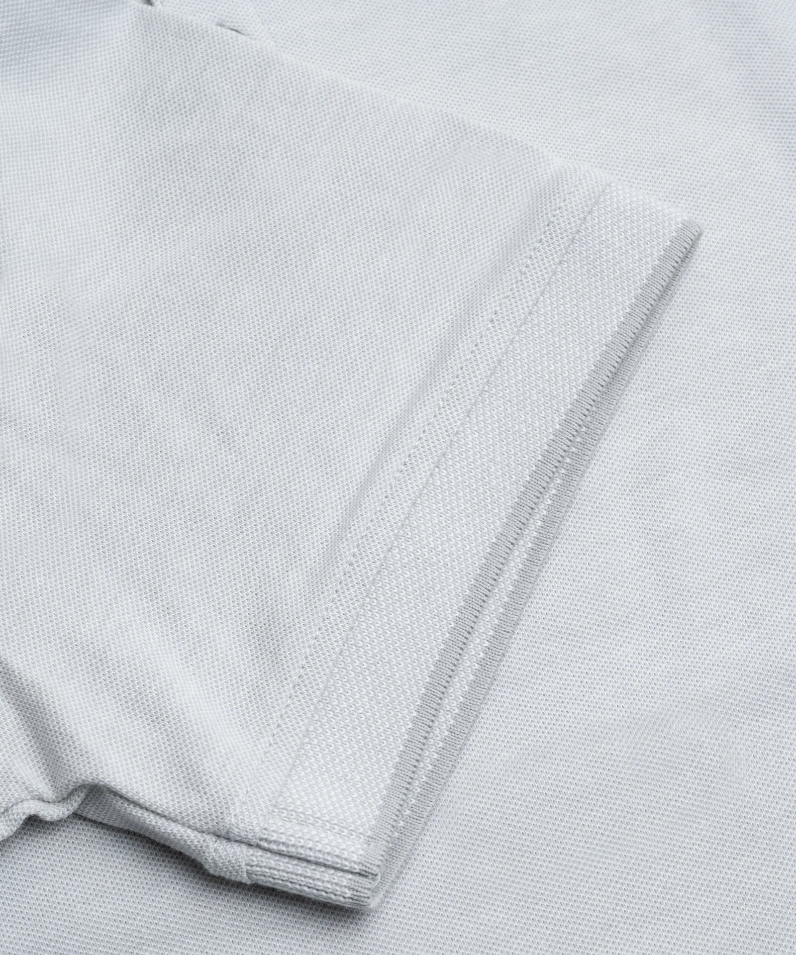 Polo piqué stretch lichtgrijs - Image 3