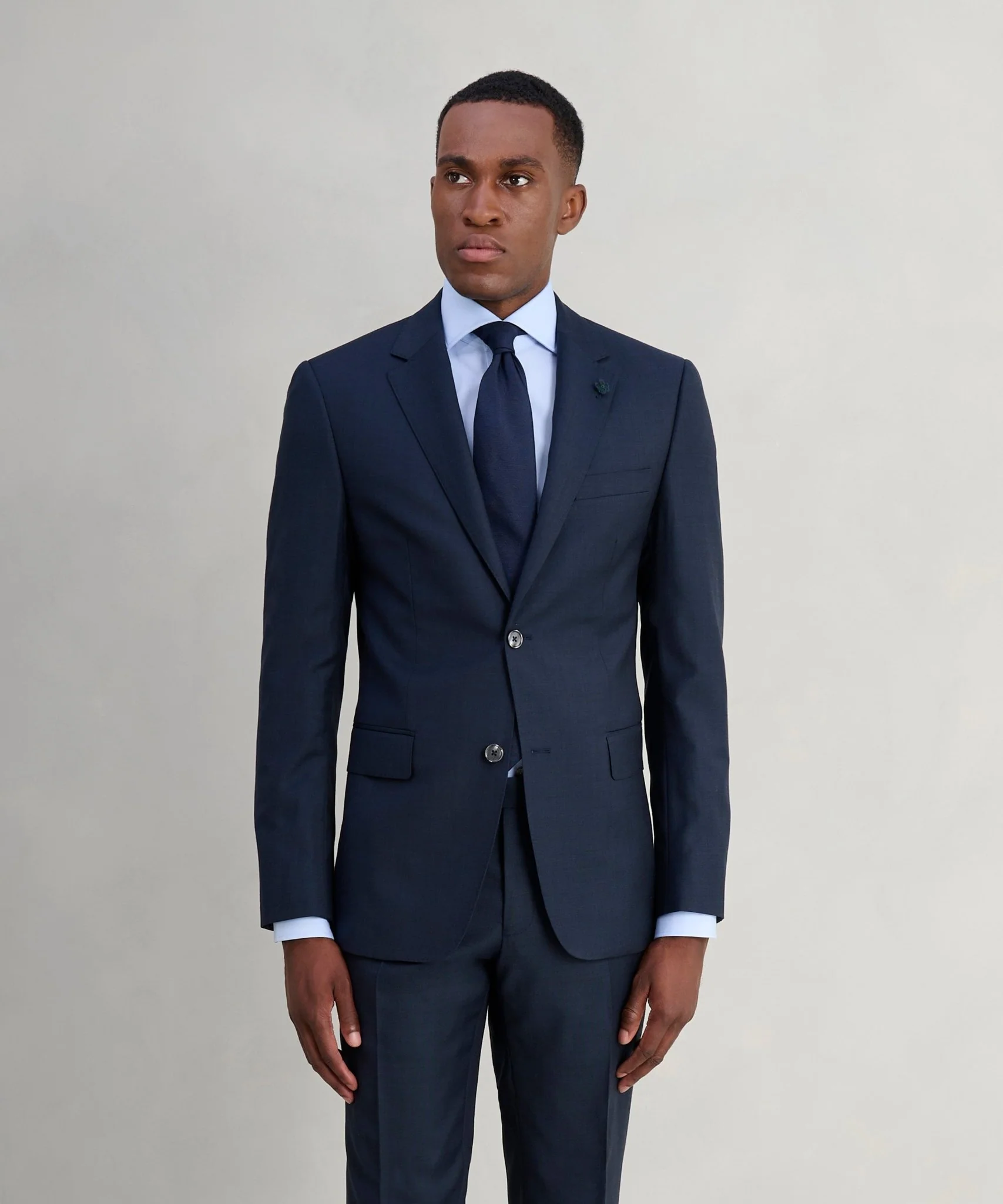 The Business Editions pak S110's sharkskin wol donkerblauw - Image 3