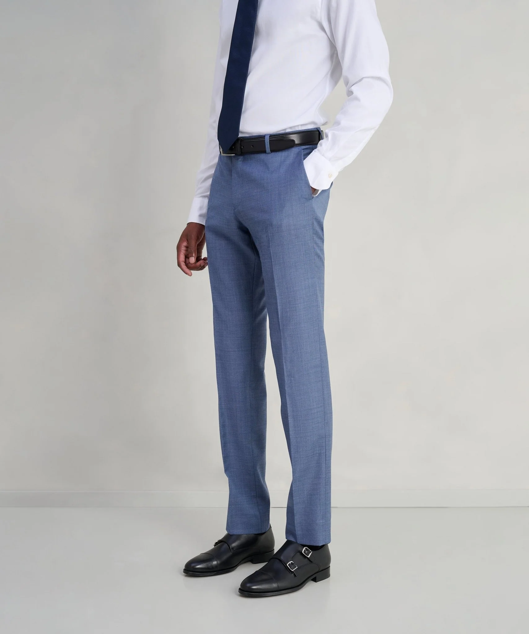 The Business Editions pak S110's sharkskin wol lichtblauw - Image 8